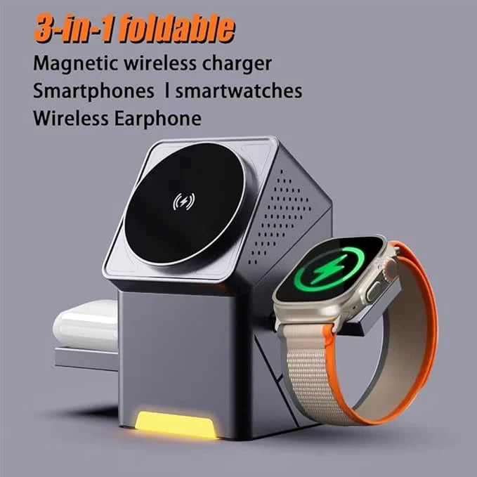 MagniCharge™ 3-in-1 Magnetic Wireless Charging Station