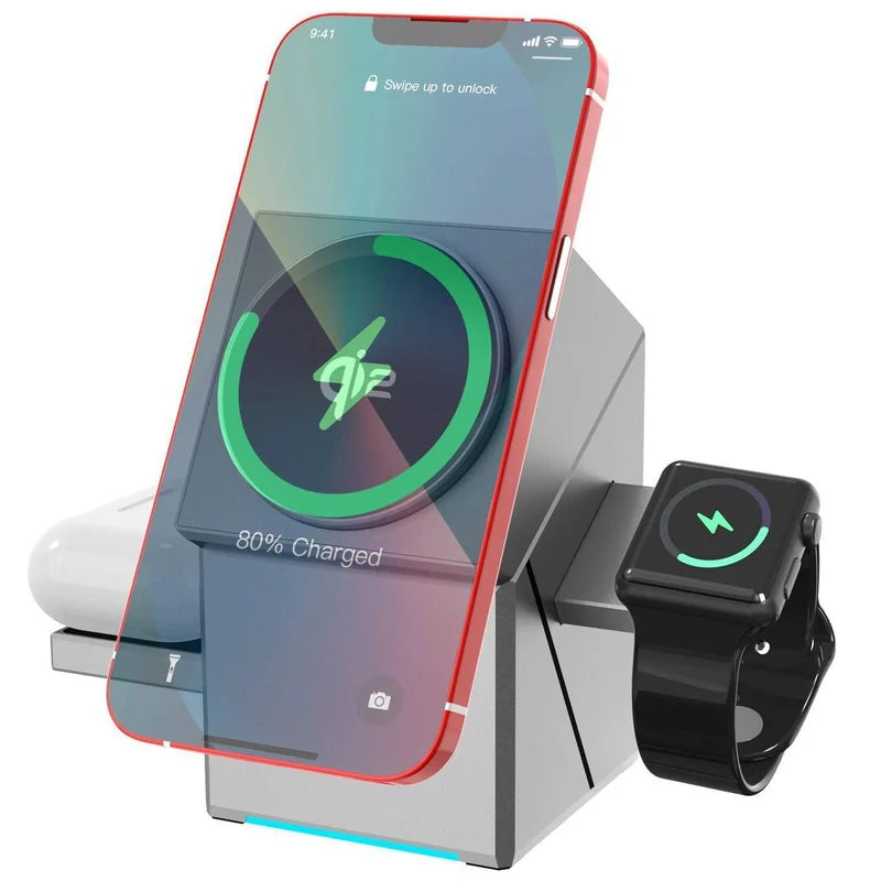 MagniCharge™ 3-in-1 Magnetic Wireless Charging Station