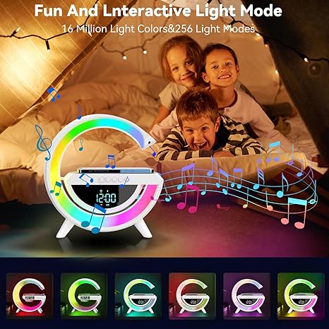 AuraGlow™ Smart Wireless Charging Speaker
